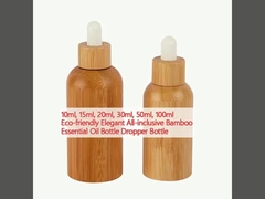 10ml, 15ml, 20ml, 30ml, 50ml, 100ml Eco-friendly Elegant All-inclusive Bamboo Essential Oil Bottle Dropper Bottle